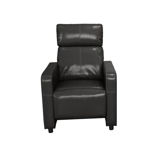 Arcadia Push Back Recliner Chair in Black Faux Leather
