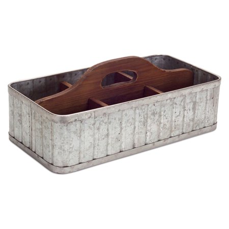 Carrying Tray w/Dividers 14"H Metal/Wood