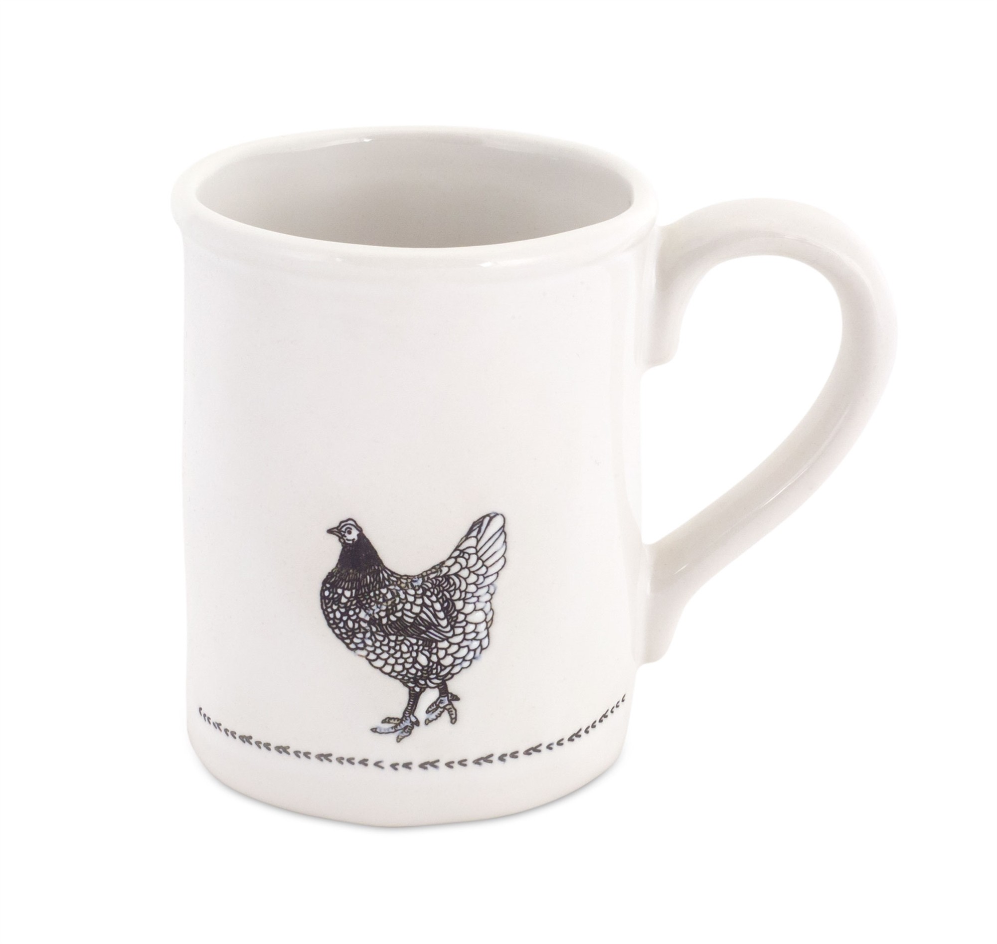 Chicken Mug (Set of 4) 5"H Stoneware