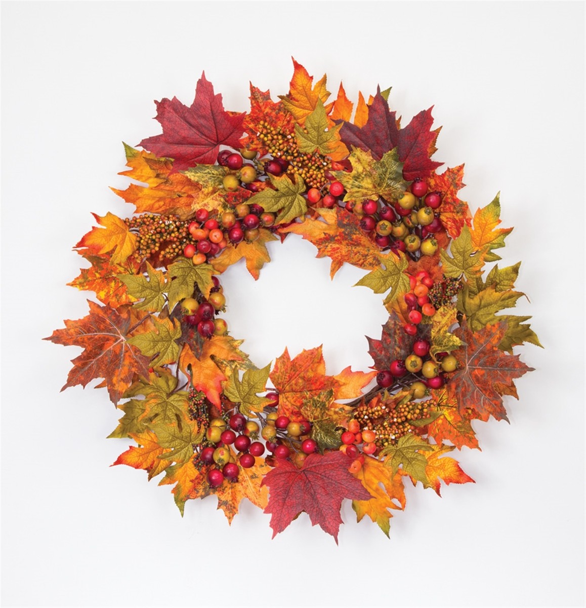 Fall Leaf Wreath 25"D Polyester