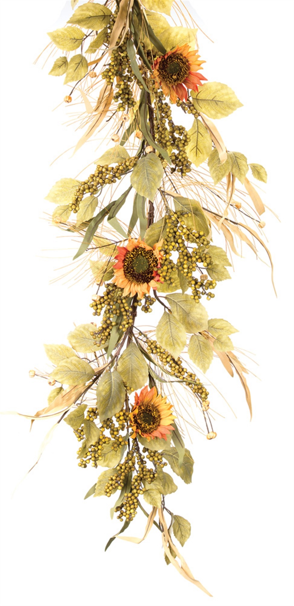 Sunflower and Berry Garland 5.5'L (Set of 2)Fabric/ EVA