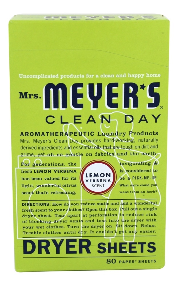 Meyers Lemon Verbena Dryer Sheets (12x80)