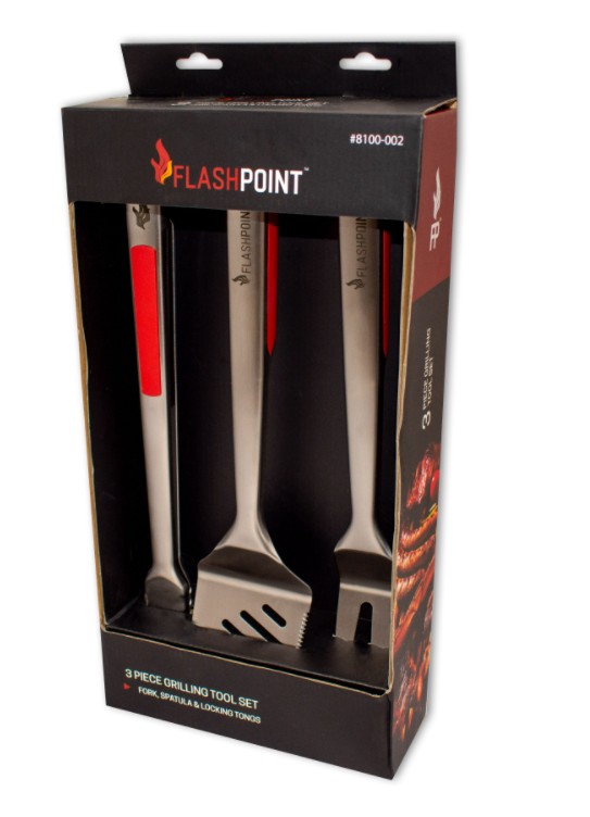 FlashPoint - 3-Piece Stainless Steel Grill Tool Set