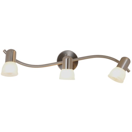 25" Contemporary Wall Sconce Fixture, Brushed Nickel, Suggested Lamping Is E26 Base G16 Bulb And E26 Base A15, Max 60