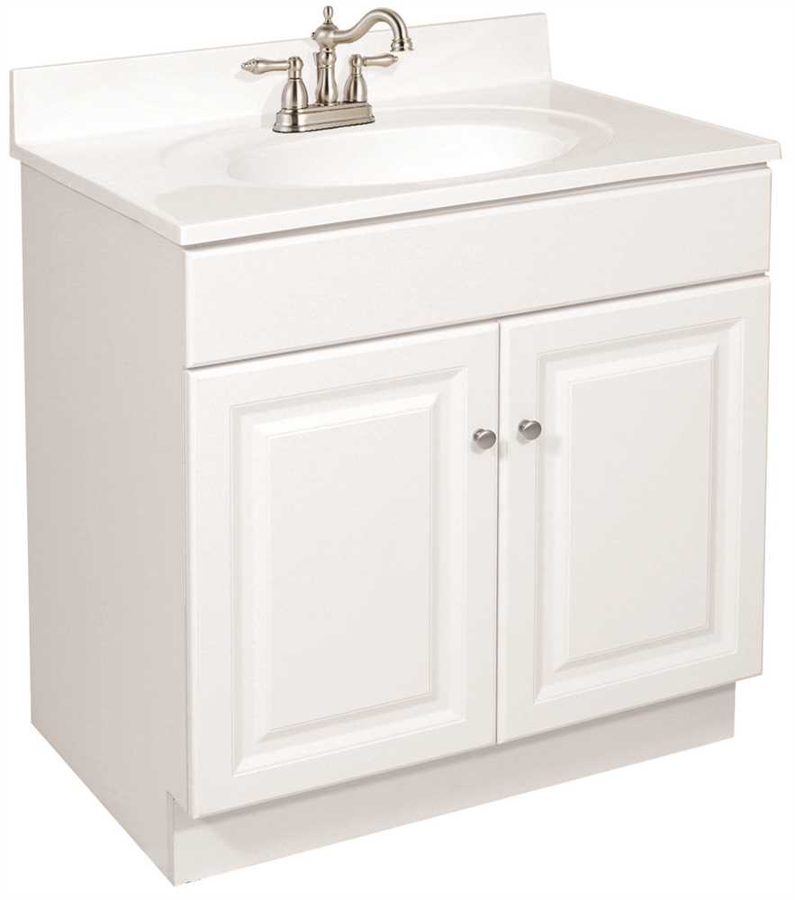  30 x 21" Wyndham Bathroom Vanity Cabinet, Ready To Assemble, 2 Door, White