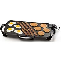 National Presto 07061 Non-Stick Electric Griddle With Removable Handle, 1500 W 26-1/4 in W x 11-1/2 in D x 2-1/2 in H