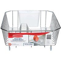 Rubbermaid 6008ARCHROM Twin Sink Small Wire Dish Drainer, 14.31 in L x 12.49 in W x 5.39 in H