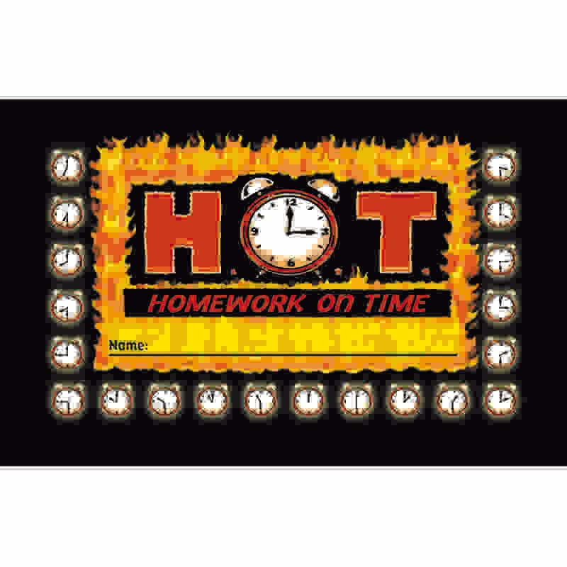 H.O.T. - Homework on Time Punch Cards, Pack of 36