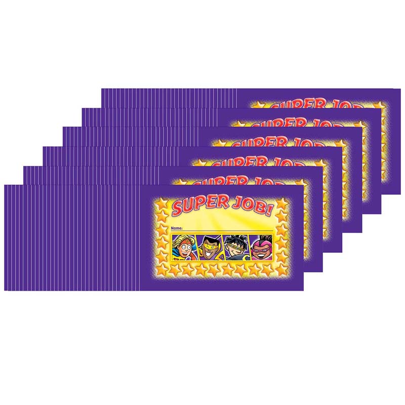 Superheroes Incentive Punch Cards, 36 Per Pack, 6 Packs