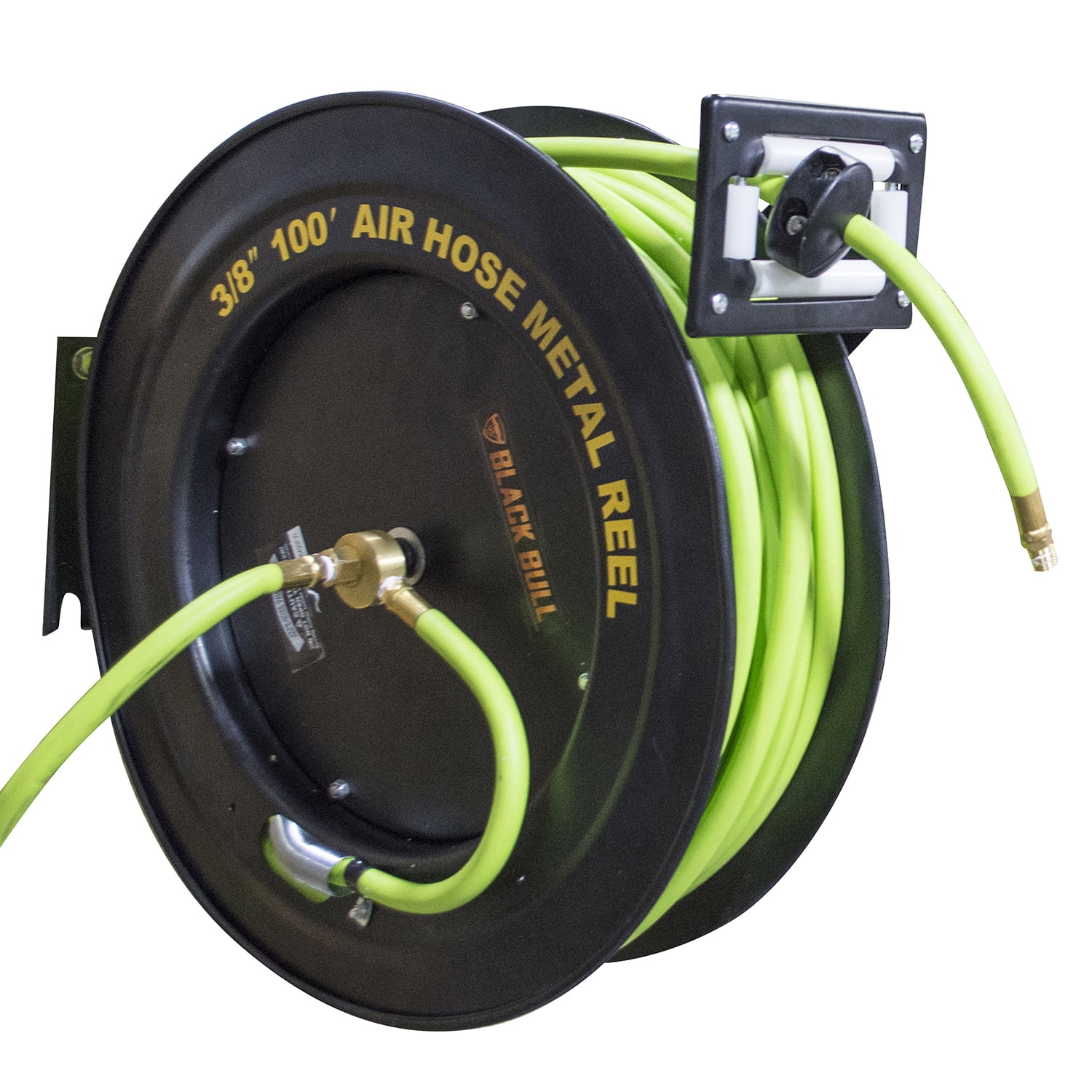 Black Bull 100 Foot Retractable Air Hose Reel with Auto Rewind