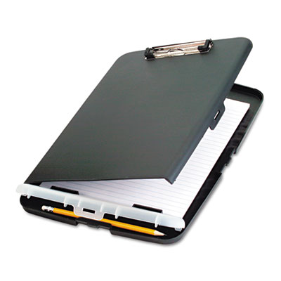 Low Profile Storage Clipboard, 1/2" Capacity, Holds 9w x 12h, Charcoal