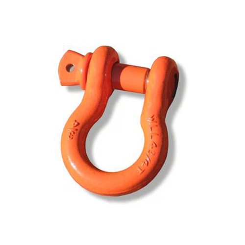 Powdercoated "FOOTBALL ORANGE" - 3/4 inch Jeep D-Shackle (SINGLE) (4X4 VEHICLE RECOVERY)