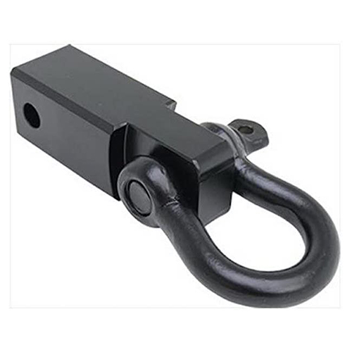 STEEL RECEIVER BRACKET (BLACK) w/ 3/4 shackle & LOCKABLE PIN (OFF-ROAD RECOVERY)