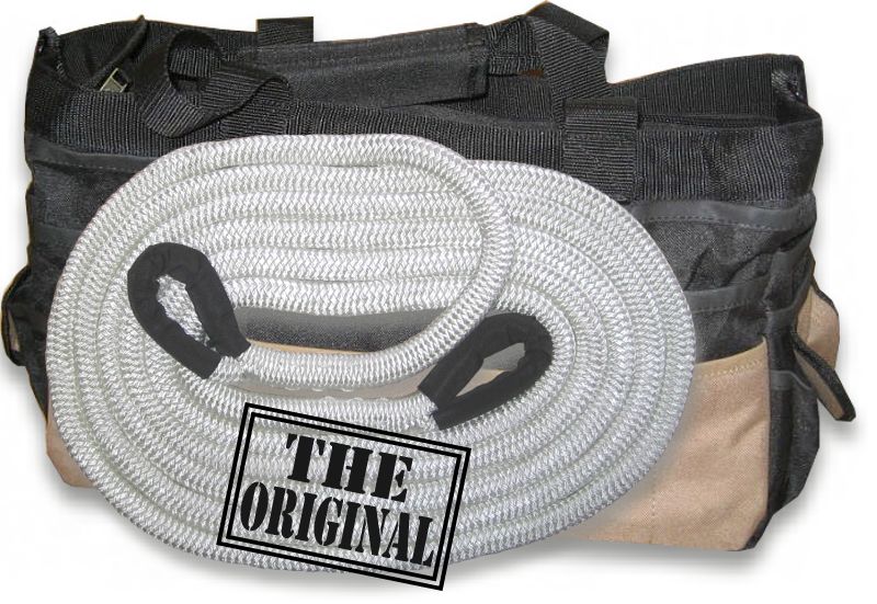 The "Original Aussie" SNATCH ROPE - 1 inch X 30 ft with Heavy-Duty Carry Bag (4X4 VEHICLE RECOVERY)