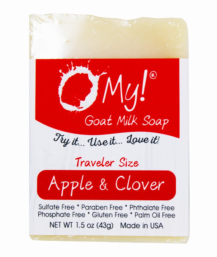 O My! Goat Milk Soap Bar - 1.5oz Traveler BarApple & Clover