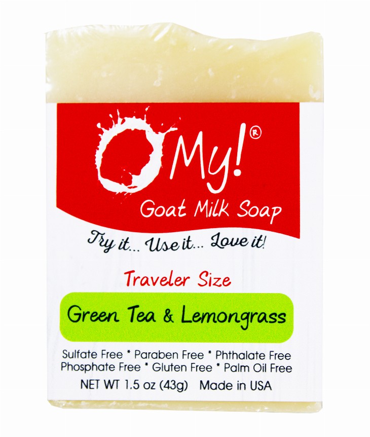 O My! Goat Milk Soap Bar - 1.5oz Traveler BarGreen Tea & Lemongrass
