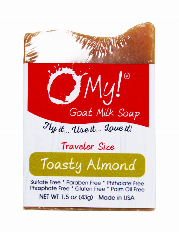 O My! Goat Milk Soap Bar - 1.5oz Traveler BarToasted Almond