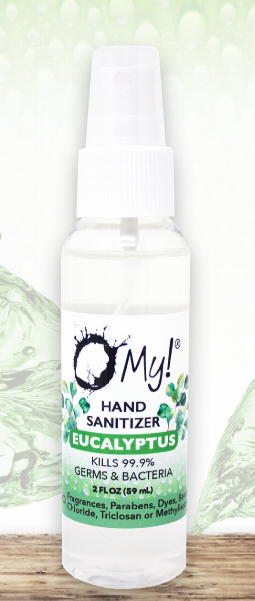 O My! Hand Sanitizer - Free from, Parabens, Dyes, Benzalkonium Chloride, Triclosan and Methylisothiazolinone - 70% Isopropyl Alc