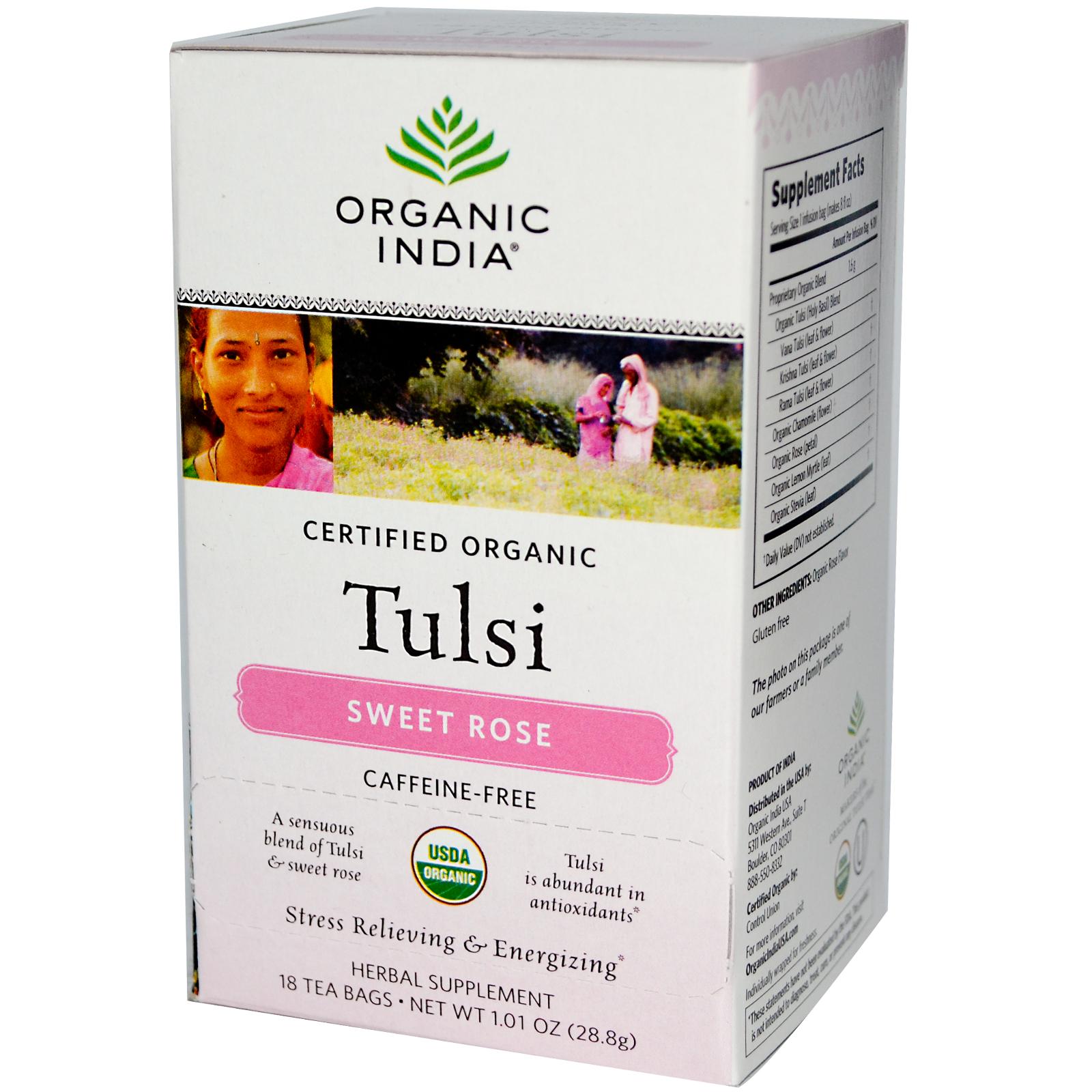 India Sweet Rose Tulsi Tea (6x18 CT)