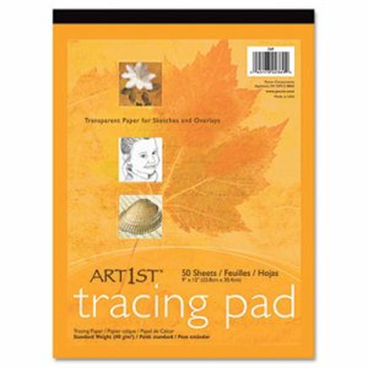 Art1st Parchment Tracing Paper, 14 x 17, White, 50 Sheets