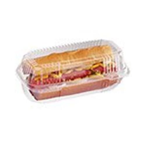 ClearView SmartLock Hinged Lid Container, Hoagie Container, 27 oz, 9.25 x 4.5 x 3, Clear, 250/Carton