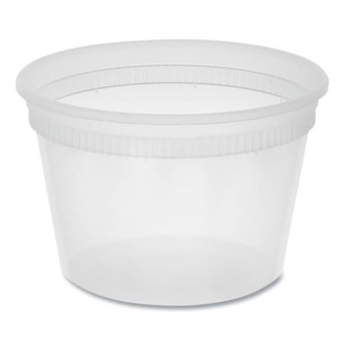 Newspring DELItainer Microwavable Container, 16 oz, 4.55 x 4.55 x 3.05, Natural, 480/Carton
