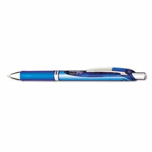 EnerGel RTX Retractable Liquid Gel Pen, .5mm, Silver/Blue Barrel, Blue Ink