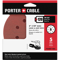 Porter-Cable 735801205 Sanding Disc, 5 in, 120 Grit