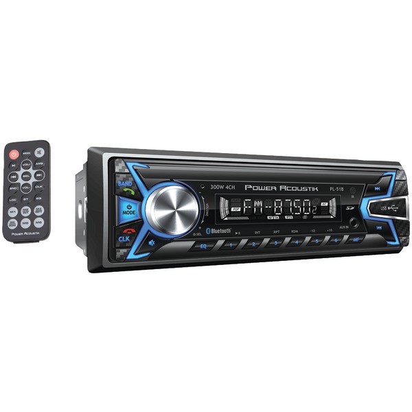 Power Acoustik PL-51B Single-DIN In-Dash Digital Audio Receiver (Bluetooth, Detachable Face)