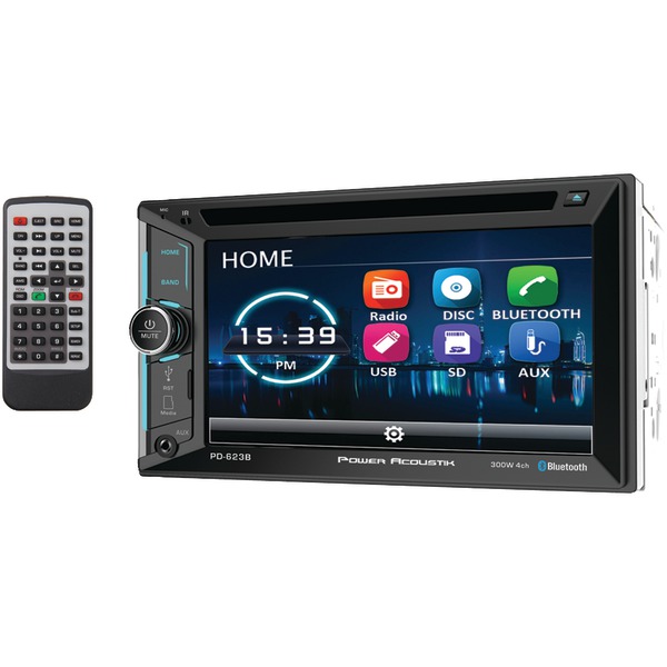 Power Acoustik PD-623B 6.2" Incite Double-DIN In-Dash DVD Receiver with Bluetooth