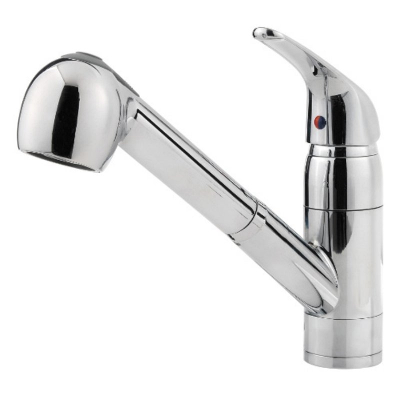 1.75 GPM Pfirst Series 1-Handle Pull-Out Kitchen Faucet, Polished Chrome
