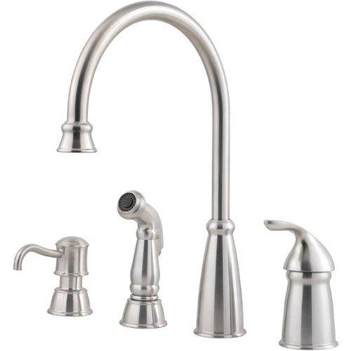 1.75 GPM Avalon 1-Handle Kitchen Faucet, Stainless Steel