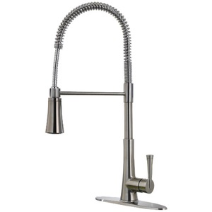 California Energy Commission Registered Lead Law Compliant 1.8 1 Handle Lever Pull Down Kitchen Faucet Stainless Steel