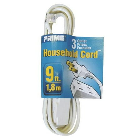 Ec660609 9 Ft. White Extention Cord