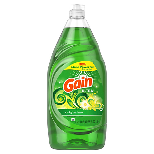 Dishwashing Liquid, Gain Original, 38 oz Bottle, 8/Case