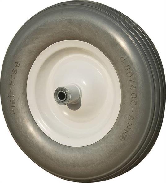 Prosource1602 Wheelbarrow Tire, For Use With 6 cu-ft Steel Wheelbarrow, 16 x 4 in Tire, 6 in L Hub