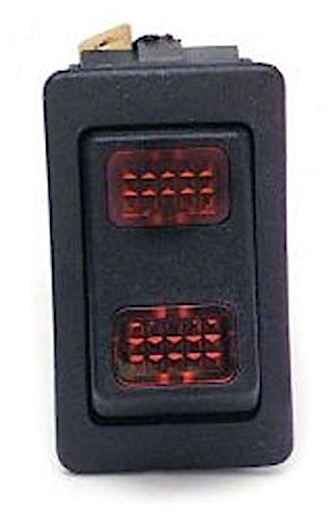 80402 Rocker Switch/On-Off-Momentary On/Green Lighted