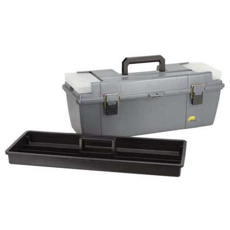 26In  Shallow Grab N Go Tool Box, Silver Gray