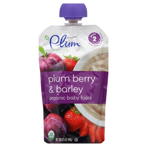 Plum Organics Plum Berry & Barley, Yum 2, 6 Months & Up (6X3.5 OZ)