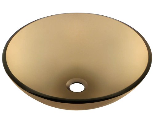 Polaris p106 taupe Colored Glass Vessel Sink