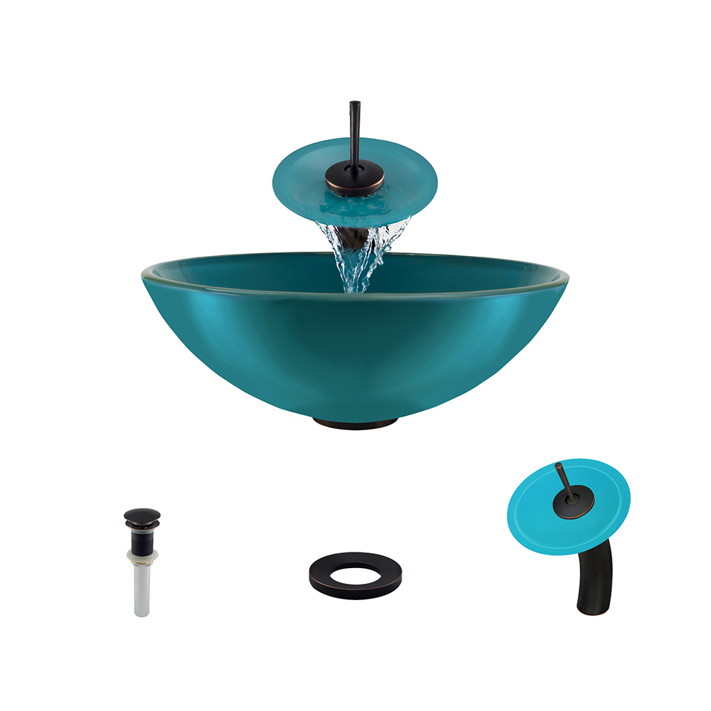 P106 Turquoise-ABR Bathroom Waterfall Faucet Ens