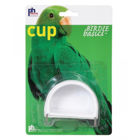 Prevue Hendryx Birdie Basics Hanging Half-Round Bird Cage Cup - Small