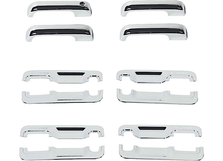 15-C F150 4DR DELUXE CHROME DOOR HANDLE COVERS W/DRIVER KEYHOLE(COVERS FUNCTIONAL SENSORS)