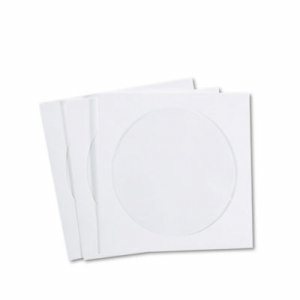 CD/DVD Sleeves, Moisture-Resistant TYVEK Material, 100/Box