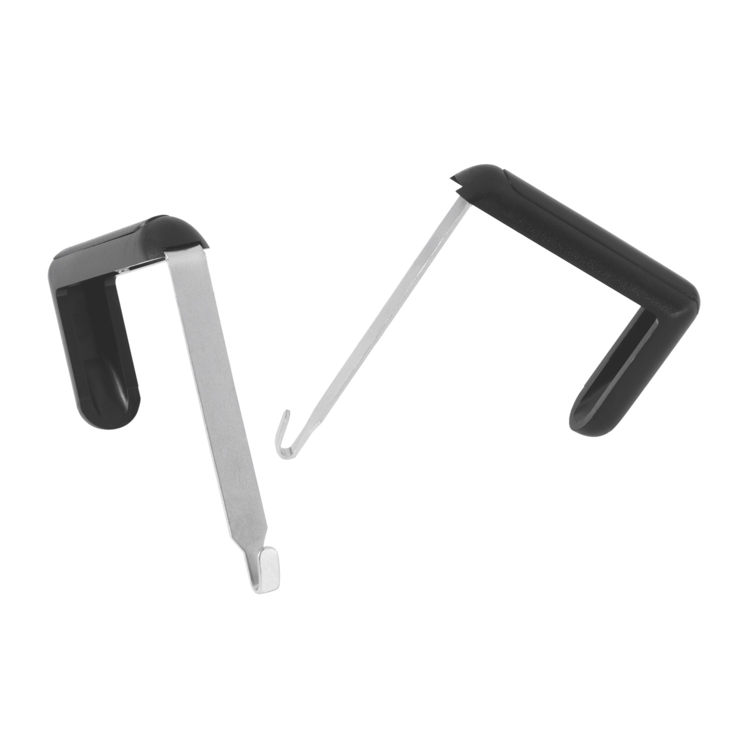 Adjustable Cubicle Hangers, 1 1/2" - 3" Panels, Aluminum/Black, 2/Set