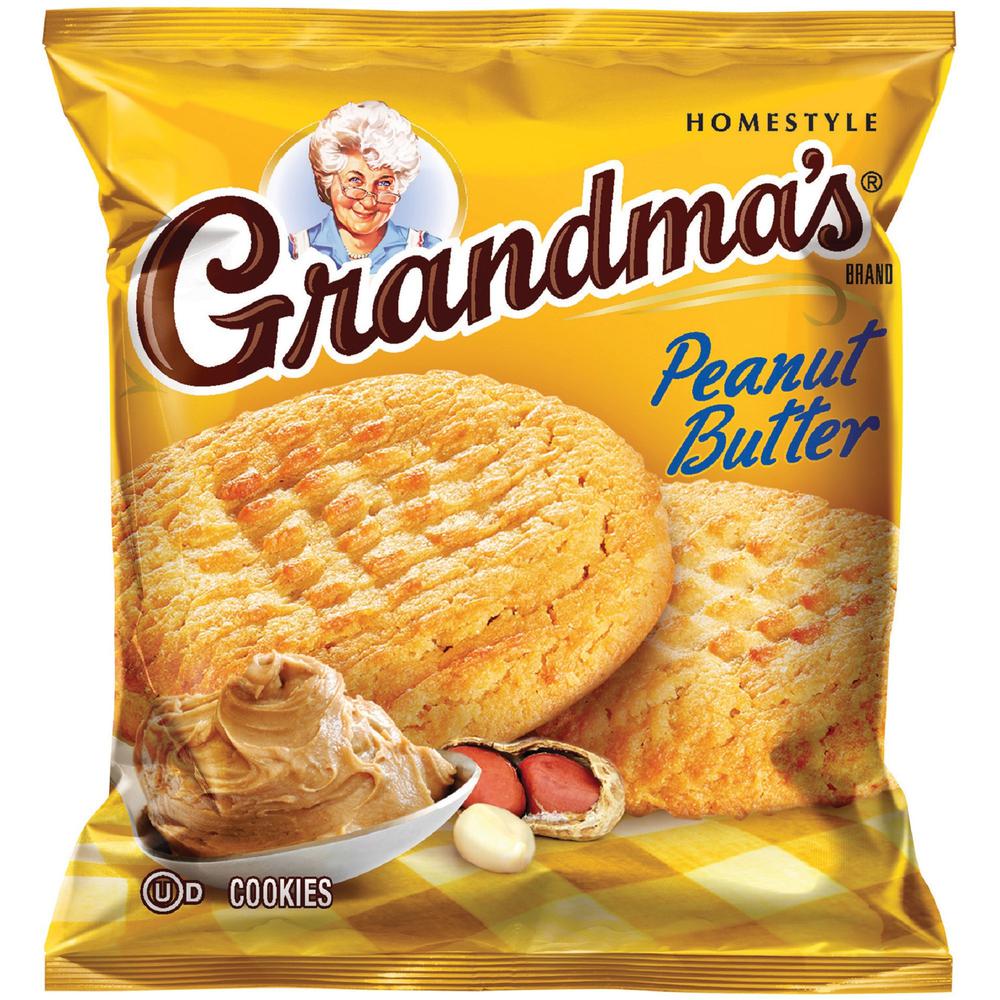 Quaker Oats Grandma's Peanut Butter Cookies - Peanut Butter - 2.88 oz - 60 / Carton