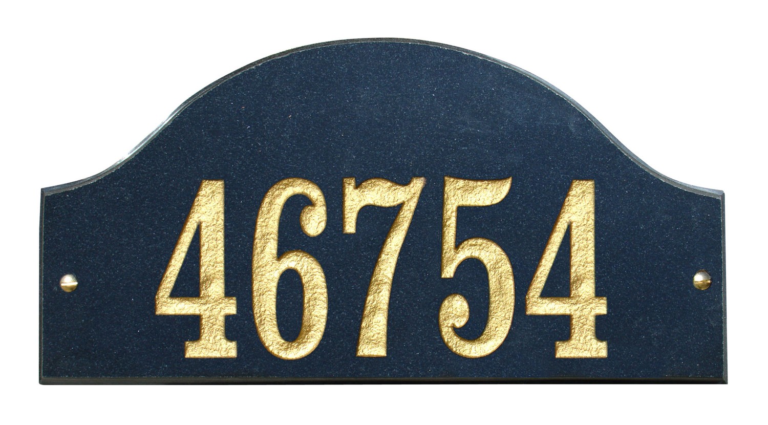 Solid Granite Address Plaque, Ridgecrest Arch, Black Polished