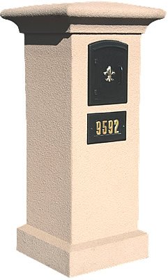 Manchester Address Plate w/3" SILVER ANTIQUE brass numbers (numbers included) in Bronze Color
