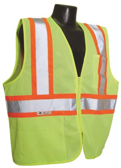 Radwear SV22-2ZGM 2-Tone Economical Safety Vest, 2X-Large, Unisex, 100% Polyester Mesh