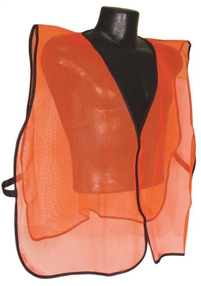 Radwear SV Non-Rated Safety Vest, 100% Polyester Mesh, Hi-Viz Orange
